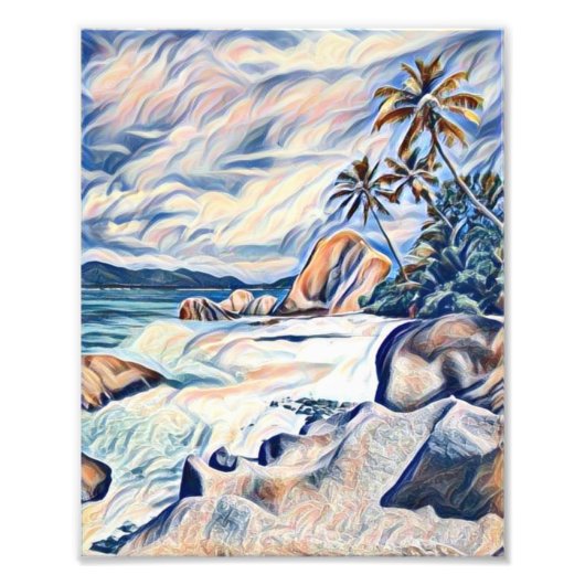 Tropisch eiland Beach Foto Uitbreiding Afdruk (Voorkant)