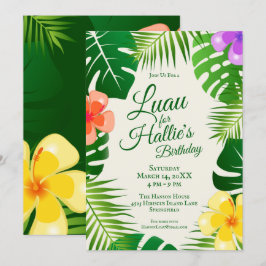 Tropisch eiland Beach Luau Birthday Kaart