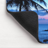 Tropisch eiland Beach Ocean Pink Blue Sunset Foto Muismat (Hoek)