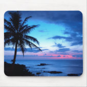 Tropisch eiland Beach Ocean Pink Blue Sunset Foto Muismat (Voorkant)