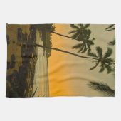 Tropisch eiland Beach Sunset Kitchen Towel Theedoek (Horizontaal)