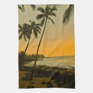 Tropisch eiland Beach Sunset Kitchen Towel Theedoek