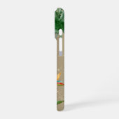 Tropisch Eiland Bloemige Monogram Script Goud Foli iPhone Hoesje (Linkerkant)