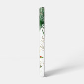 Tropisch Eiland Bloemige Monogram Script Witte Gou Samsung Galaxy Hoesje (Linkerkant)
