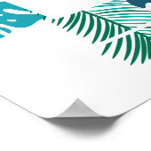 Tropisch eiland Blue Green Welkom op ons huwelijk Poster (Hoek)