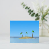Tropisch eiland briefkaart (Staand voorkant)