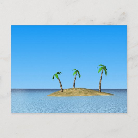 Tropisch eiland briefkaart (Voorkant)