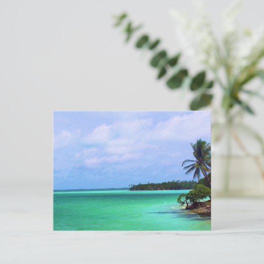 Tropisch eiland briefkaart (Staand voorkant)