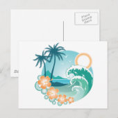 Tropisch eiland briefkaart (Voorkant / Achterkant)