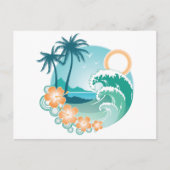 Tropisch eiland briefkaart (Voorkant)