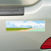 Tropisch eiland bumpersticker (Op auto)