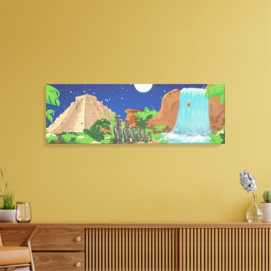 Tropisch eiland canvas afdruk (Insitu (Woonkamer))