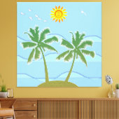 Tropisch Eiland Canvas Afdruk (Insitu (Woonkamer))