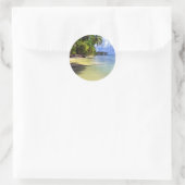 Tropisch eiland Coconut Palm Ronde Sticker (Tas)