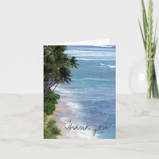 Tropisch eiland dank u bedankkaart (Voorkant)