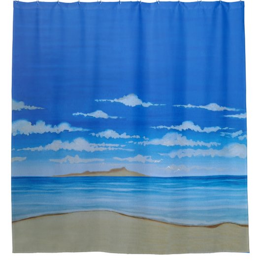 Tropisch eiland douchegordijn (Voorkant)