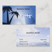 Tropisch eiland en cruiseschip visitekaartje (Voorkant / Achterkant)