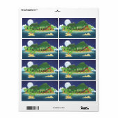 Tropisch Eiland Etiket (Full Sheet)
