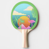 Tropisch eiland Flamingo Tafeltennisbatje (Voorkant)