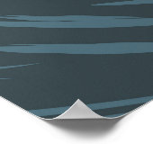 Tropisch eiland, golf, surfer zonsondergang. poster (Hoek)