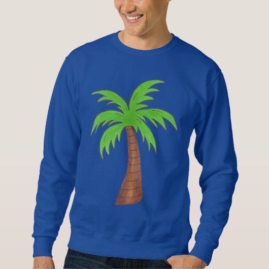 Tropisch eiland Groen palm Trui (Voorkant)