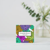 Tropisch eiland Groen-Wit-plein Vierkante Visitekaartje (Staand voorkant)