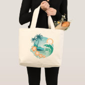 Tropisch eiland grote tote bag (Voorkant (product))