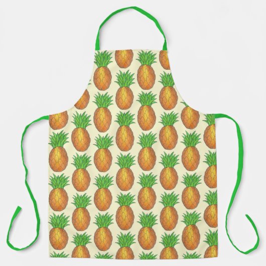 Tropisch eiland Hawaiian — Druk op ananasappelfrui Schort (Voorkant)