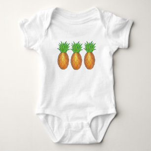 Tropisch eiland Hawaiian Pineapple Fruit Green Romper