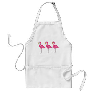 Tropisch eiland Hot Pink Flamingo Bird Flamingos Standaard Schort