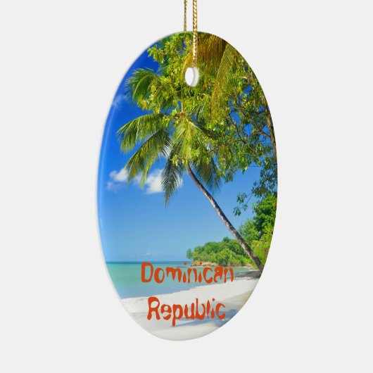 Tropisch eiland in de Dominicaanse Republiek Keramisch Ornament (Rechts)