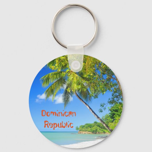 Tropisch eiland in de Dominicaanse Republiek Sleutelhanger (Voorkant)
