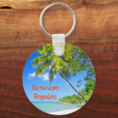 Tropisch eiland in de Dominicaanse Republiek Sleutelhanger (Voorkant)