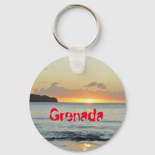 Tropisch eiland in Grenada Sleutelhanger