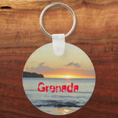 Tropisch eiland in Grenada Sleutelhanger (Voorkant)