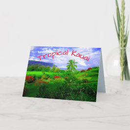 Tropisch eiland Kauai Hawaiian Kaart