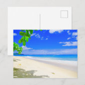 Tropisch eiland keert terug op White Sandy Beach Briefkaart (Voorkant / Achterkant)