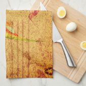 Tropisch eiland kolibrie  briefkaart geel theedoek (Quarter Fold)