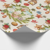 Tropisch eiland kust Kerstmis Cadeaupapier (Hoek)