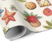 Tropisch eiland kust Kerstmis Cadeaupapier (Rol Hoek)