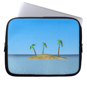 Tropisch eiland laptop sleeve