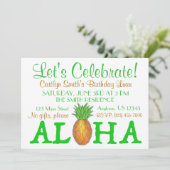 Tropisch eiland Luau Pineapple Hawaii Aloha Kaart (Staand voorkant)
