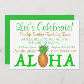 Tropisch eiland Luau Pineapple Hawaii Aloha Kaart (Voorkant / Achterkant)