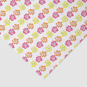 Tropisch eiland Luau Pink Hawaiian Hibiscus Floral Tissuepapier (Detail)