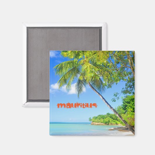 Tropisch eiland Mauritius Magneet (Voorkant / Achterkant)