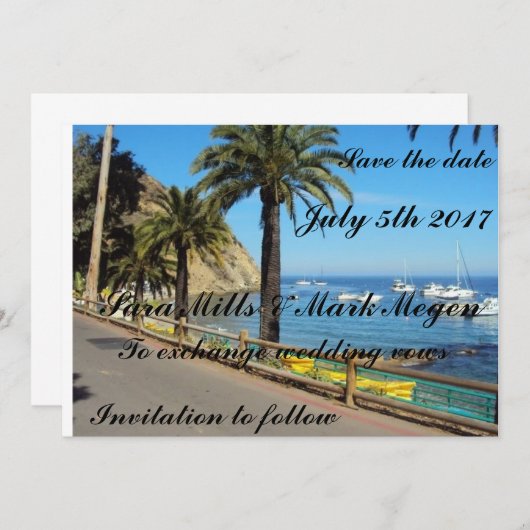 Tropisch eiland met de naam Weddenschap Kaart (Voorkant / Achterkant)