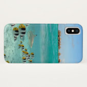 Tropisch eiland met haaientelefoon X hoesje (Achterkant (horizontaal))