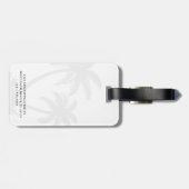 Tropisch Eiland met Palmboom Reizen Bagagelabel (Achterkant horizontaal)