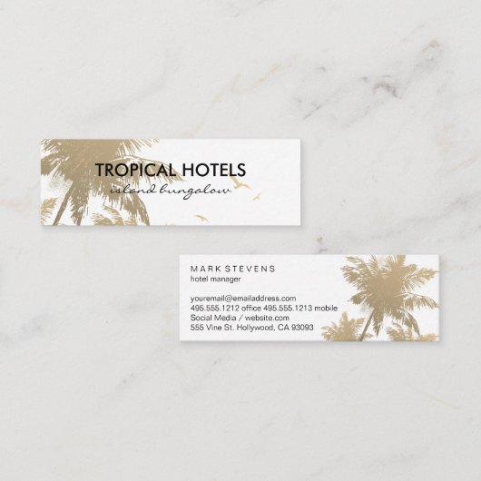 Tropisch eiland mini visitekaartje (Voorkant / Achterkant)