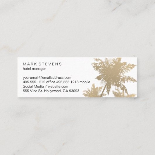 Tropisch eiland mini visitekaartje (Achterkant)